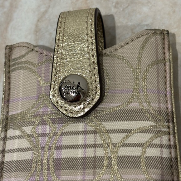 Coach metallic plaid phone holder - Picture 2 of 7